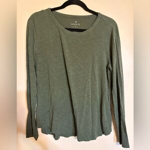 American Eagle Soft Long Sleeve Green Medium